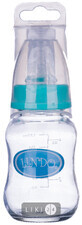 Стеклянная бутылочка для кормления Lindo PK 0980 с силиконовой соской 125 мл